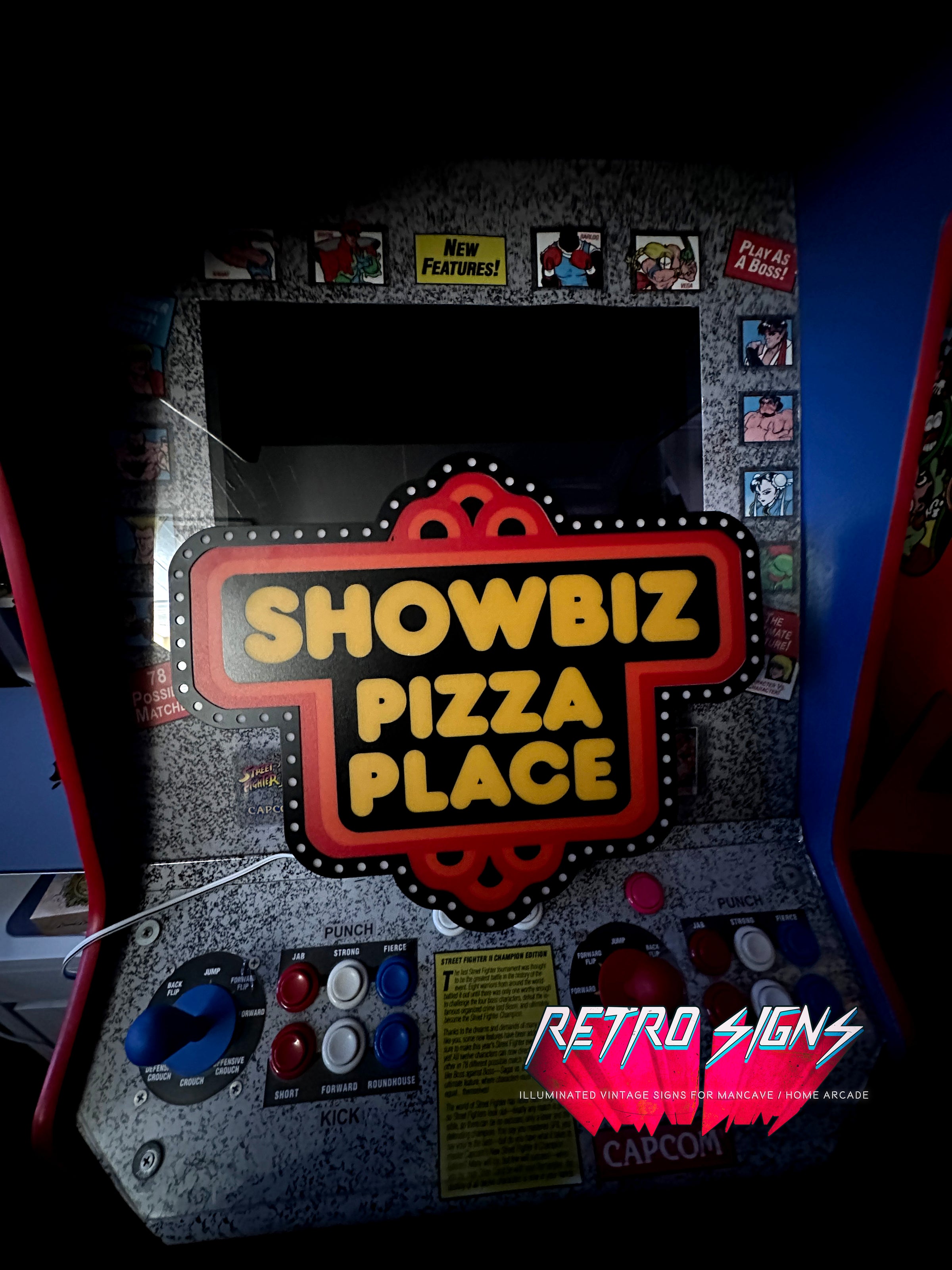 Showbiz Pizza 1980 Marquee Sign | 1980s RETRO SIGNS, image size:2400x3200